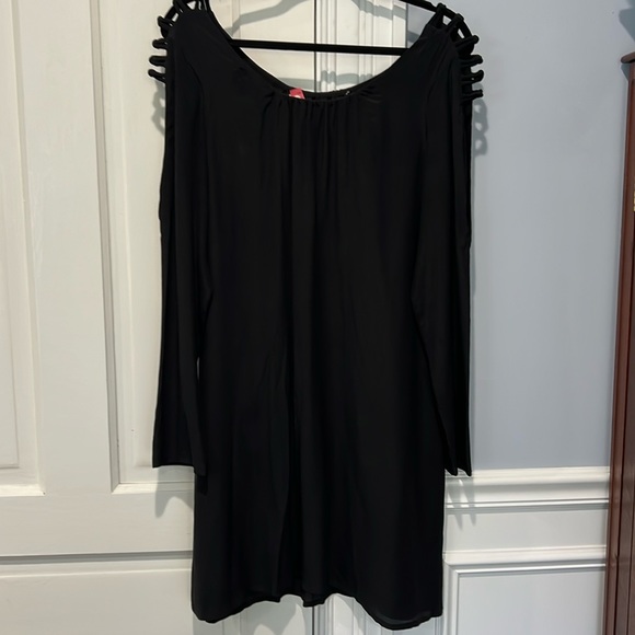 Almost New - What Goes Around Comes Around - Designer - Silk Black Party Dress - Picture 1 of 5